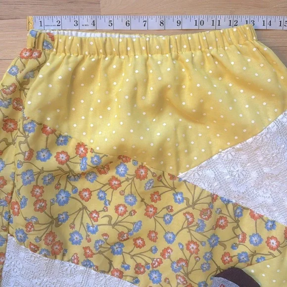 v i n t a g e Chessa Davis Maxi Skirt Polka Dot Lace Floral S or M - Picture 10 of 13